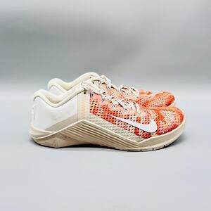 Nike Shoes Womens 7 Orange White Metcon 7 Training Athletic Running Sneakers